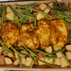 This is an excellent dish. It's not a one pan dish, as was stated in the recipe, but it is very tasty.