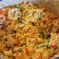 Easy to make and a one pot dish. Will definitely make it again.  I did 1.5 cups of rice as I wanted extra to freeze. 
