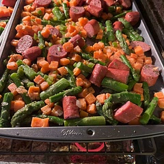 I used extra of the spices and used asparagus instead of broccoli.