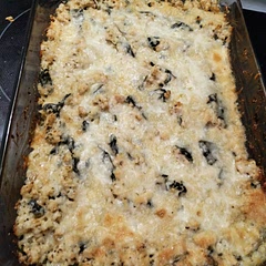 Good I even substituted nonfat mozzarella I use 99% fat free turkey breast and light sour cream. So moist and easy to make