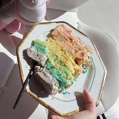 The colours turned out very pastel, if I wanted something more vibrant I would've added more food coloring 