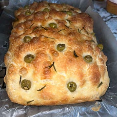 First time baking focaccia and it came out amazing!