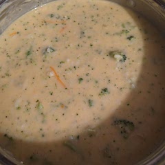 I used corn starch instead of flour, didn't measure  the cheese, added a few carrots, and just a small amount of leftover chicken. It was very good and easy to make. Most of my children ate it very well. 