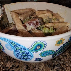 Added brocolli and more cheese than it called for, but it will definitely be on the regular rotation!