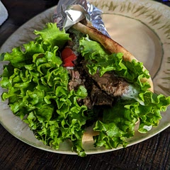 I marinated the meat for 24 hours to try to make it more flavorful. It was eh. The tziki is good. 