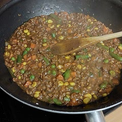 Nice, simple meal to make. Was tasty. I added a Jalepeno Chilli and used Brown Onion instead of French Onion. Still turned out well