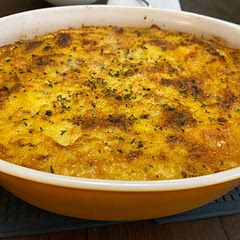 Really good! Next time, I will drain the meat before adding the seasoning. After cooking, I added a little paprika, parsley and a little more shredded Parmesan and broiled it.