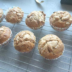 I halved the recipe but it made 9 cakes 🤣 bit dry, probably needed a bit less time in the oven.