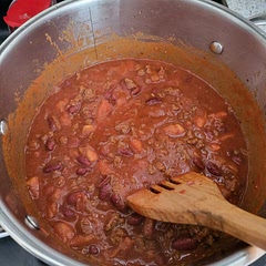 Only change I made was dicing fresh tomatoes and not canned, easily scalable.
