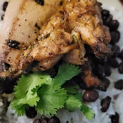 I was only able to marinate for 2 hrs and the flavored were good. I can't wait to let it sit longer! Served with cilantro lime rice and black beans