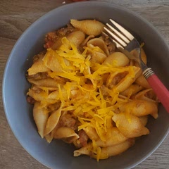 This has become a go to meal I'm my home. I add a whole box of pasta, diced tomatoes a cup and a half of salsa and 2 and half cups cheese.