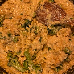 It was amazing! I added broccoli and about 2-3x the amount of seasonings. I did a cup of Parmesan and half of cup of Mozzarella which I highly recommend!