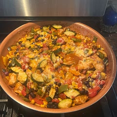 So delicious!! Served with rice and southwest salad