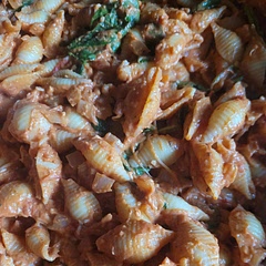 Didn't have penne so I used shells, also added sausage. Very delicious ! Thank you!