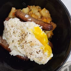Did sausage Instead if bacon since that's what we had. Wish the potatoes were crisp