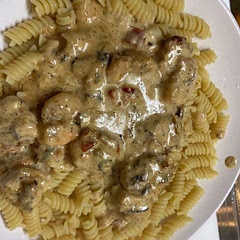 Made it at work with the stuff that I had at work and it turned out delicious