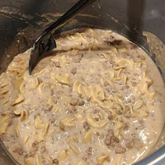 I also put in 1 can of condensed mushroom soup
