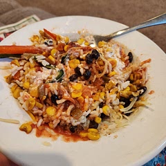 Added cheese, salsa and sour cream. It was delicious!