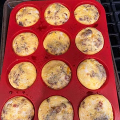 Used what I had on hand.. used half and half; crumbled bacon and topped mine with a little shredded Parmesan. Used garlic powder instead of onion powder.