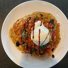 Really easy to put together, i bought premade garlic herb dough from trader joe’s and it was amazing. would definitely make again