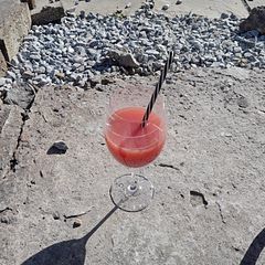 Didn't really stick to the measures as you can see but it tasted amazing and even better that the sunshine is out while I enjoy my cocktail. Definitely worth making. 