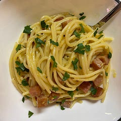 I think next time I will add 1/2 cup, if not the full 3/4 cup reserved pasta water. I only used 1/4 of it and mistakenly tossed the rest because it ended a little too dry for my taste but was still good and easy to make.