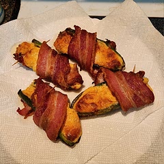 These taste great. Cooked a little longer for crispier bacon. Added paprika to taste. 