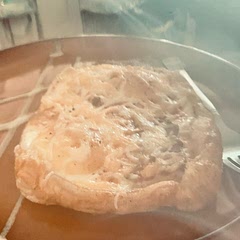 Added cooked bacon nestled under the egg. These were amazing. Flaky, egg cooked perfectly, looks very fancy with minimal effort. This will be a go to