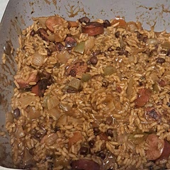 Mighty tasty. I left out the hot stuff. I could make this with either hamburger or chicken also. 
This recipe is a keeper