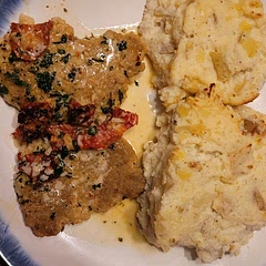 Used seitan in place of chicken. Delicious. 