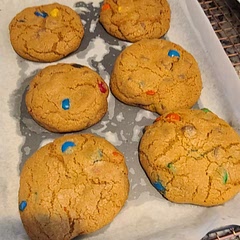 I made mine twice as big and cooked them for 20 minutes. Super soft in the middle and a little crunch on the outer rim. Super yummy. 