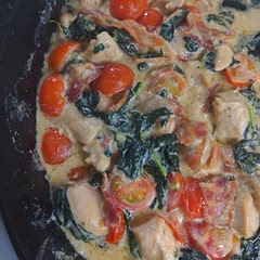 Diced up the chicken. Yum