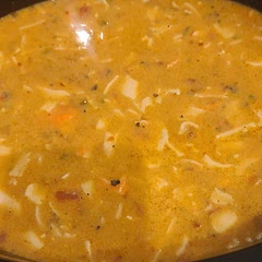 I used double amount of crushed red pepper. It had a slight kick and I enjoyed it. The crab salad turned out pretty good too. I used bread sticks either it and was enough to fill me.