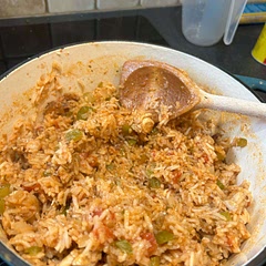 Finding it really tricky for the rice not to get mushy. 

Lemon squeezed over the top is a must.