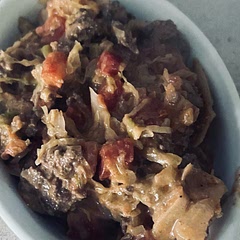 I used El Pato HOT tomato sauce, which is why it was spicy. But, I like it.