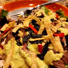I did add tortilla strip on top and added cilantro in the dressing. Very yummy 