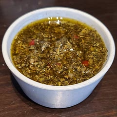 Only had dried parsley, but it worked fine. Might add a squirt of lime next time.