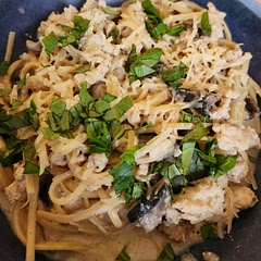 Pretty good. I used white and portabella mushrooms. Added some parm and basil at the end 