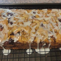 Followed the recipe to the T besides adding some home grown cherries and a bit more brown surgar. Turned out great