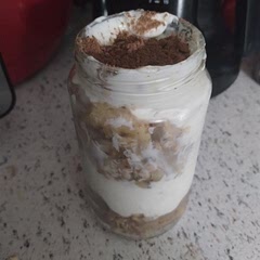 I added stevia brown sugar atop all granola layers and yesterday I added blue berries. Seriously cut my morning routine time today !