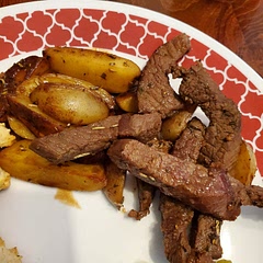 Steak was a little tough, used sirloin.