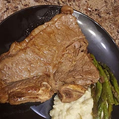 I used a t-bone steak for this one and changed out the veggie but over really good flavor, a little tangy from the citrus and soy sauce mix but we liked it very much. 