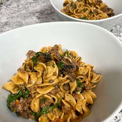 Yum! I trusted this to be my first IP recipe and will definitely be making it again. Easy and very versatile; I used ground beef and added chopped peppers, spinach, and cheese.