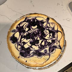 Wow this was so amazingly delicious!! I just didn’t strain out the blueberry skins so I could have full blueberries in it. Also cooked it for about an hour just until the outsides were mostly set and the middle was jiggly.