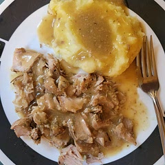 Nice and juicy and tender. A bit more pepper than my husband likes, so will cut back on that next time. Also, my crockpot required 8 hours to cook the chops. 