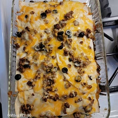 I had sliced black olives to it