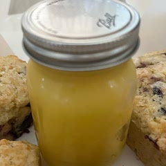 I’ve made this a few times and so far everyone raves about this!  I use extra zest for more lemon flavor. It’s sweet and lemony and just wonderful! 

I made the lemon blueberry scones and gave folks the lemon curd to complement the scones!