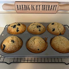 Made jumbo blueberry muffins this morning and gave to my friend with the blueberry sauce. She loved them!
