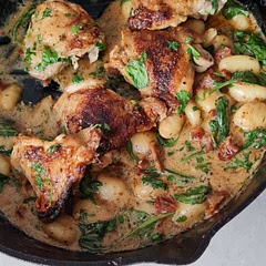 Very tasty, my husband wanted to marry me again all over again 😂

Added gnocchi before putting in oven and added spinach along with the parsley at the end. Quite rich so won't be in the weekly  but defo one to make again