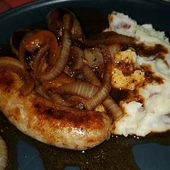 I'm lazy and left the skin on the potatoes. 